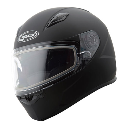 GMAX Youth GM49Y Solid Full Face Snow Helmet with Double Lens - Black