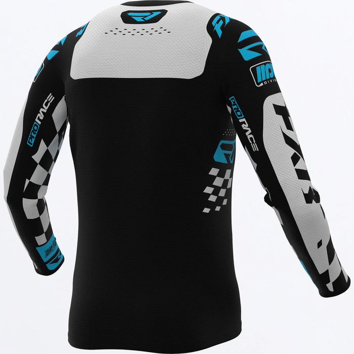 FXR Revo Daytona MX Jersey - Black/White/Sky, view 2