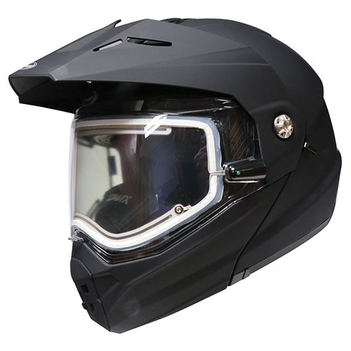 GMAX MD74 Solid Modular Full Face Snow Helmet with Electric Lens - Black