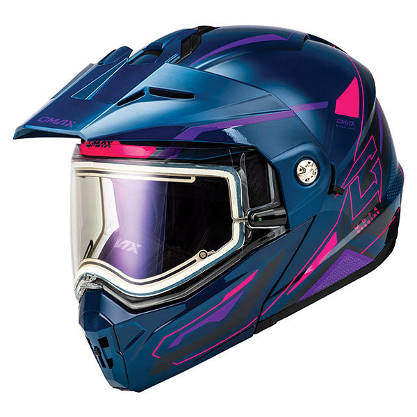 GMAX MD74 Spectre Modular Full Face Snow Helmet with Electric Lens - Purple/Pink