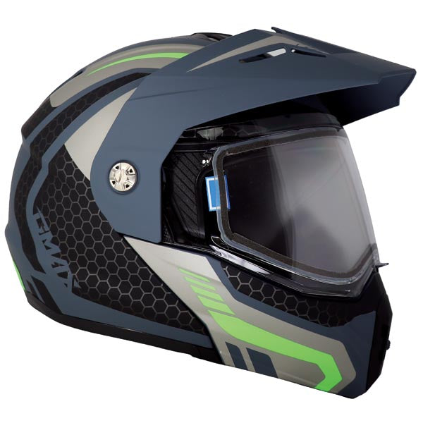 GMAX MD74 Lancer Modular Full Face Snow Helmet with Double Lens - High-Visibility Green