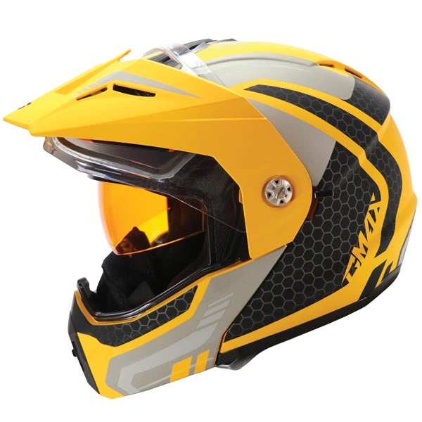 GMAX MD74 Lancer Modular Full Face Snow Helmet with Double Lens - Yellow