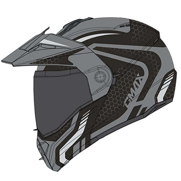GMAX MD74 Lancer Modular Full Face Snow Helmet with Double Lens - Black/Silver