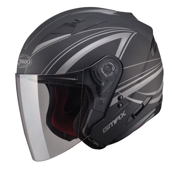 GMAX OF-77 Open Face Helmet - Black/Grey