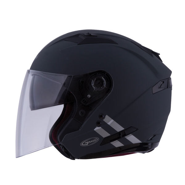 GMAX OF77 Downey Open Face Helmet - Black/Silver
