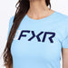 FXR Womens Mitered Premium T-Shirt - Sky Blue/Navy, view 5