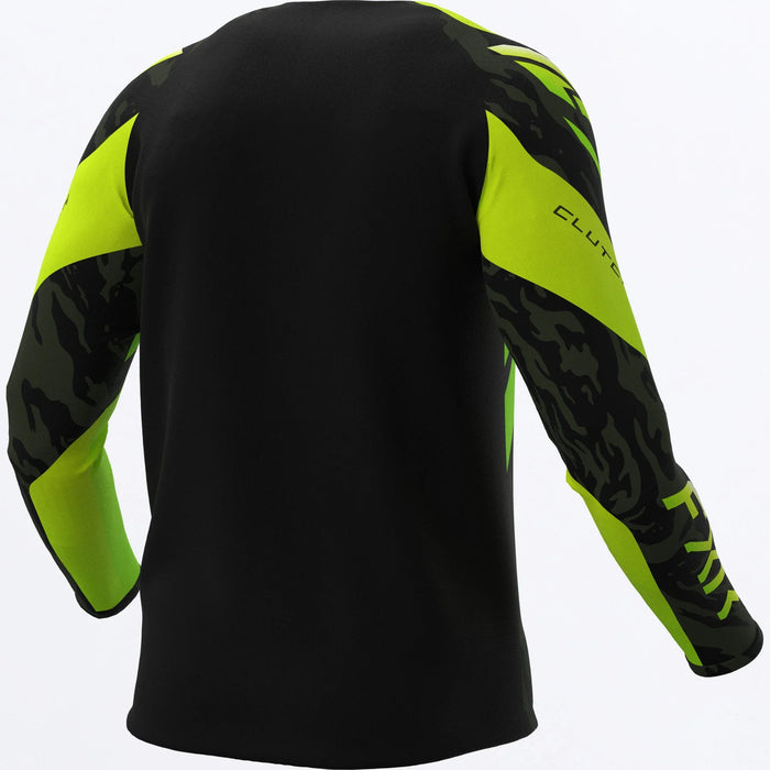 FXR Youth Clutch MX Jersey 2027 - Army/Lime/Black, view 2