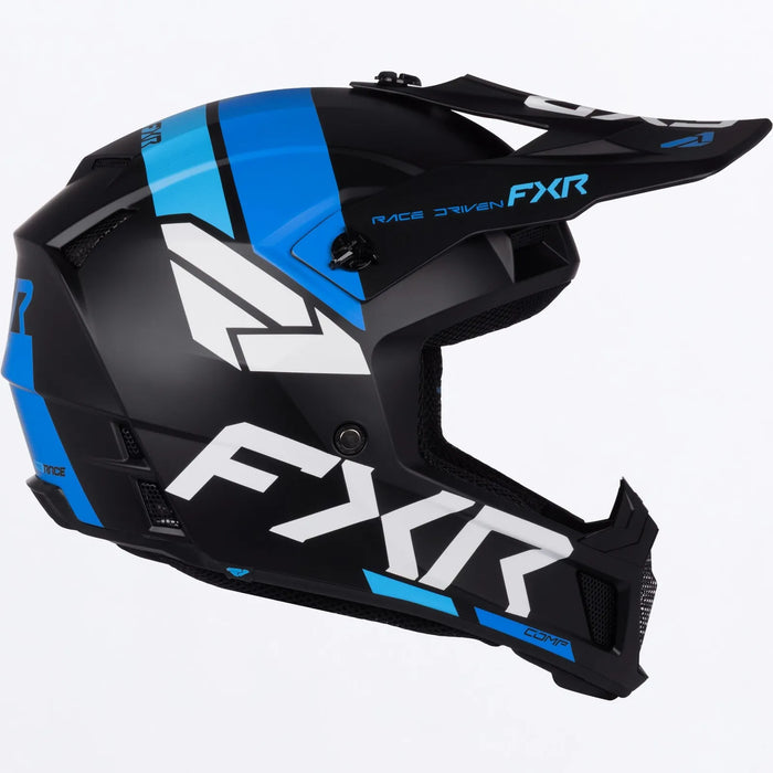 FXR Clutch MX Helmet - Blue/Cyan, view 4