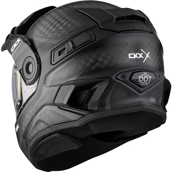 CKX Mission AMS Fury Full-Face Carbon Fiber Helmet with Electric Double Lens