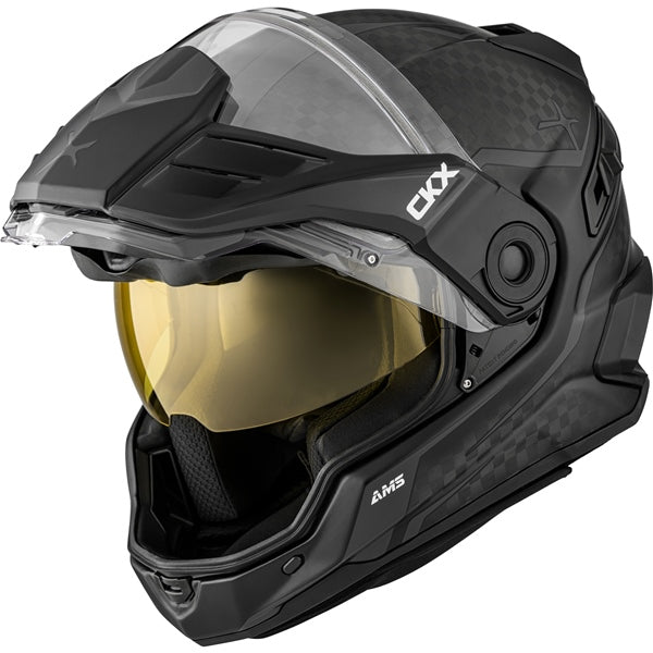 CKX Mission AMS Fury Full-Face Carbon Fiber Helmet with Electric Double Lens