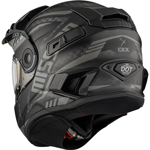 CKX Mission AMS Code Full-Face Carbon Fiber Helmet with Double Lens