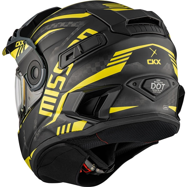 CKX Mission AMS Code Full-Face Carbon Fiber Helmet with Double Lens