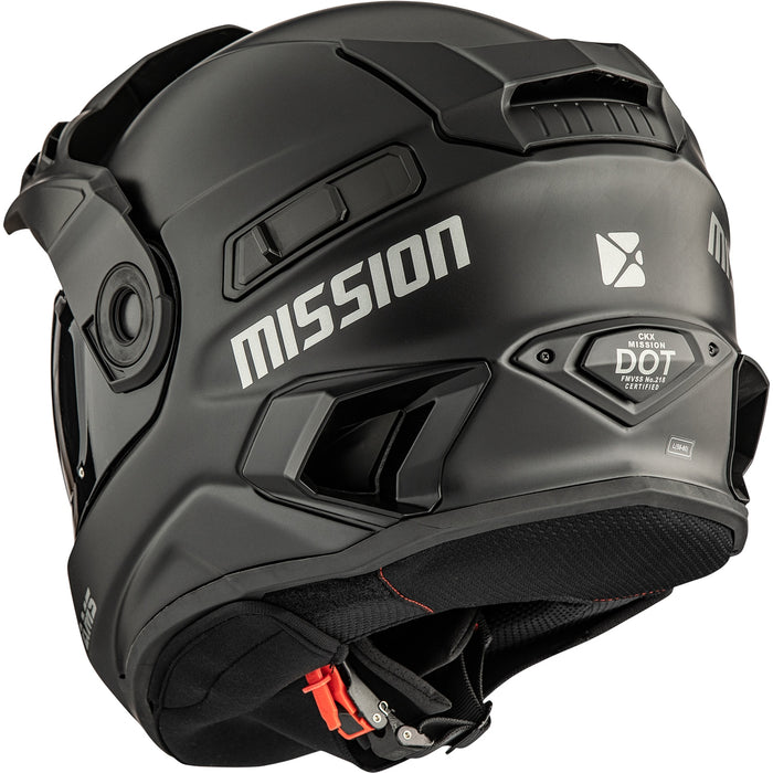 CKX Solid Mission AMS Full Face Helmet with Smoke Double Shield