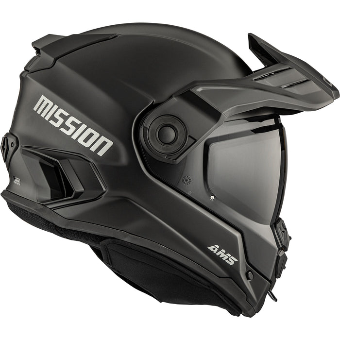 CKX Solid Mission AMS Full Face Helmet with Smoke Double Shield