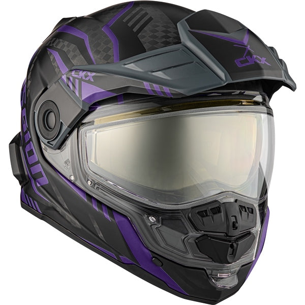 CKX Mission AMS Code Full-Face Carbon Fiber Helmet with Double Lens