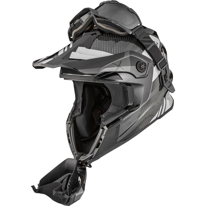 CKX Titan Trak Original Carbon Trail and Backcountry Helmet with 210° Goggles