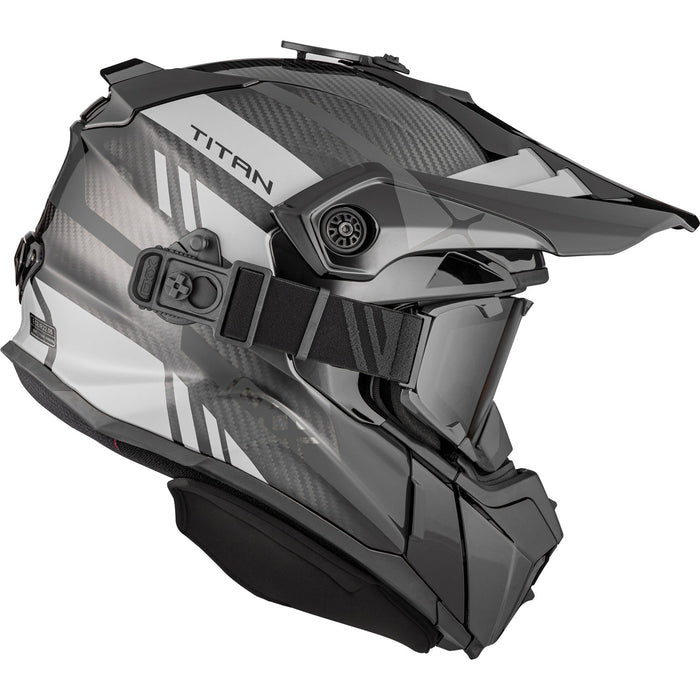 CKX Titan Trak Original Carbon Trail and Backcountry Helmet with 210° Goggles