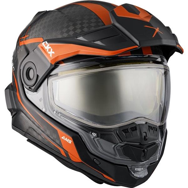 CKX Mission AMS Fury Full-Face Carbon Fiber Helmet with Electric Double Lens