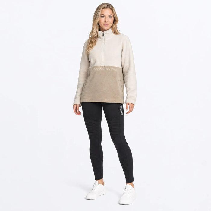 FXR Womens Aspen 1/4 Zip Fleece - Sand/Stone, view 4