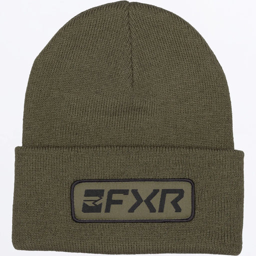FXR Victory Beanie - Army/Black, front view