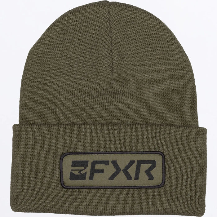 FXR Victory Beanie - Army/Black, front view
