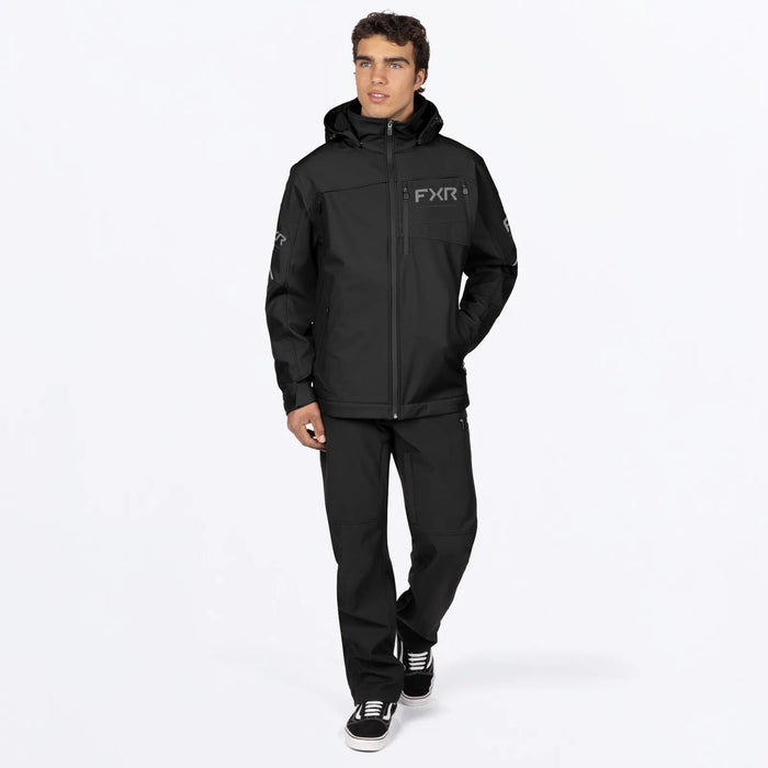 FXR Mens Ascend Softshell Jacket - Black/Grey, view 3