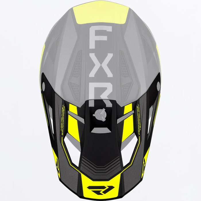 FXR Apex Snow Helmet Peak - HiVis, front view