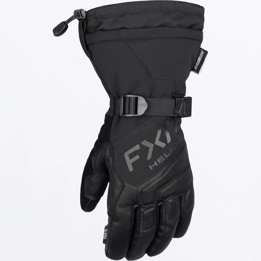 FXR Mens Helium Hybrid Gauntlet Glove - Black, front view