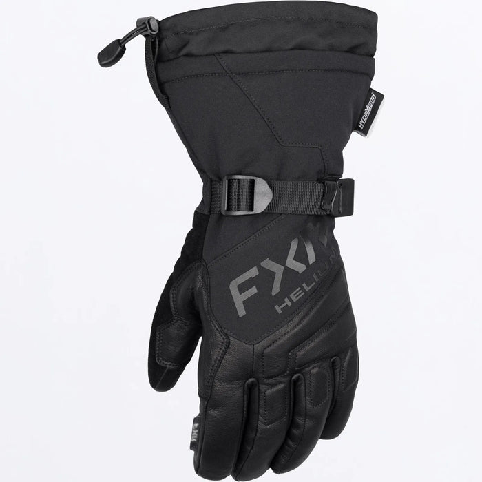 FXR Mens Helium Hybrid Gauntlet Glove - Black, front view