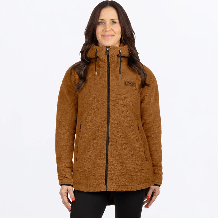 FXR Womens Sapphire Sherpa Jacket 2027 - Umber, front view