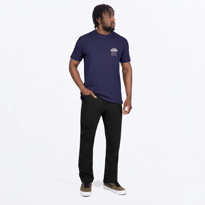FXR Mens Worldwide Premium T-Shirt - Navy/Canvas, view 3