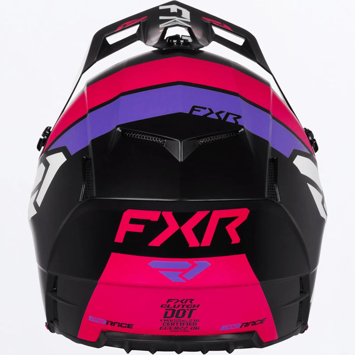 FXR Clutch MX Helmet - Razz/Lavender, view 3