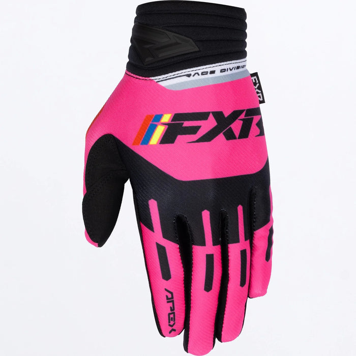 FXR Apex MX Glove - Pink/Black, front view