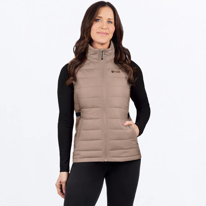 FXR Womens Phoenix Windproof Quilted Vest - Canvas/Black, view 2