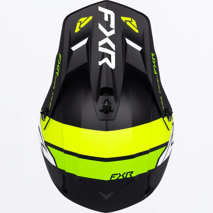 FXR Youth Clutch MX Helmet - HiVis/Lime, view 5