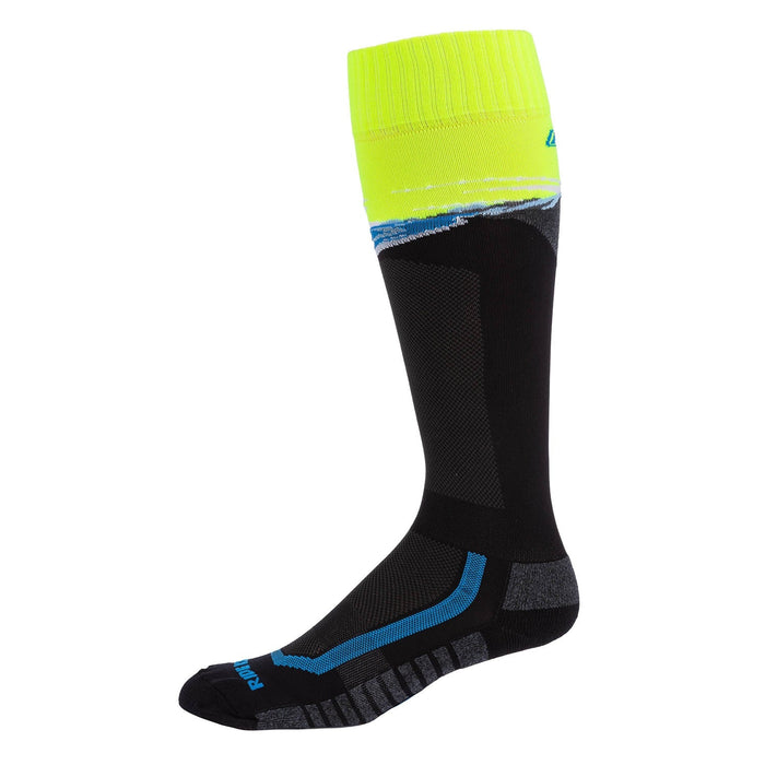 Klim Mens Aggressor Vented Sock - Non-Current - Twoually - Black - Hi-Vis, front view