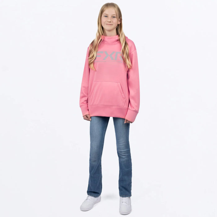 FXR Youth Hydrogen Tech Pullover Hoodie - Rose/Grey, view 3