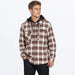 FXR Mens Insulated HD Flannel Jacket - D.Cedar/Sand, front view