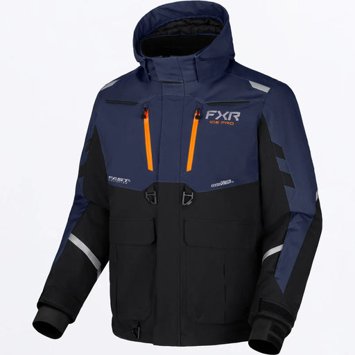 FXR Mens Expedition Pro FX 2-in-1 Jacket - Midnight/Orange, front view