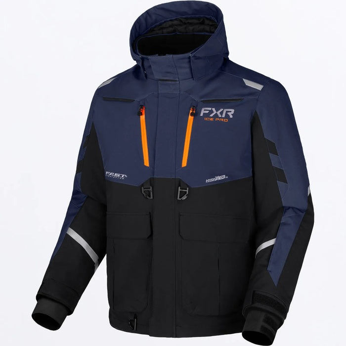 FXR Mens Expedition Pro FX 2-in-1 Jacket - Midnight/Orange, front view