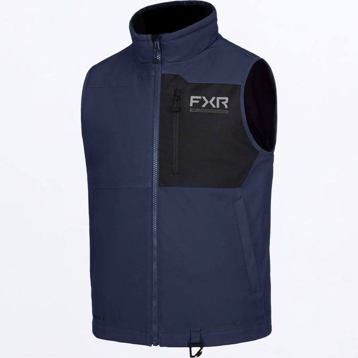 FXR Mens Evolution FX Tech Shell Vest - Midnight/Black, front view