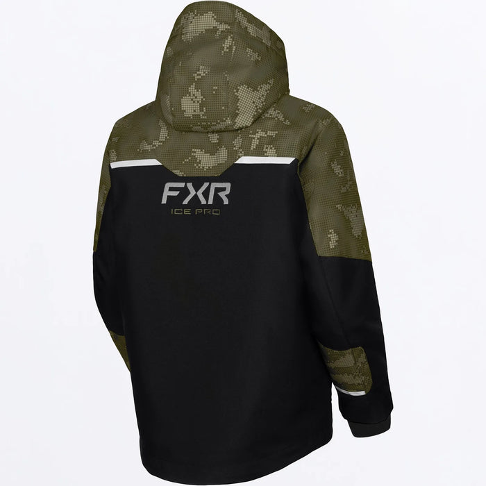 FXR Youth Excursion FX Jacket - Black/Moss Shift Cover, view 3
