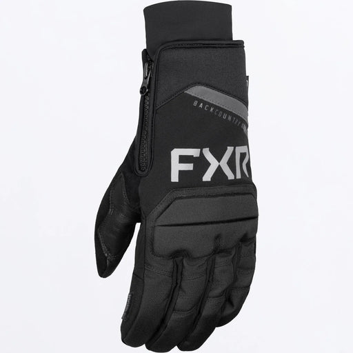 FXR Mens Transfer Short Cuff Glove 2027 - Black, front view