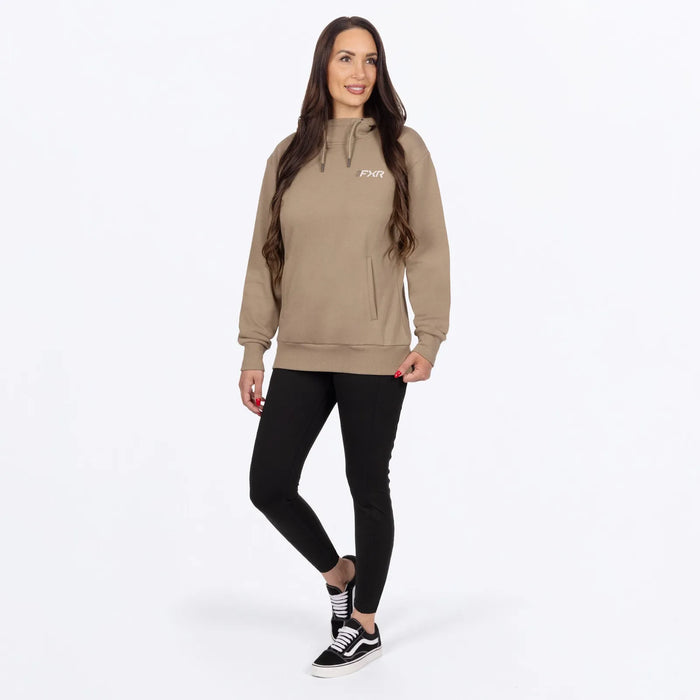 FXR Womens Mitered Cotton Pullover Hoodie - Canvas/Sand, view 3