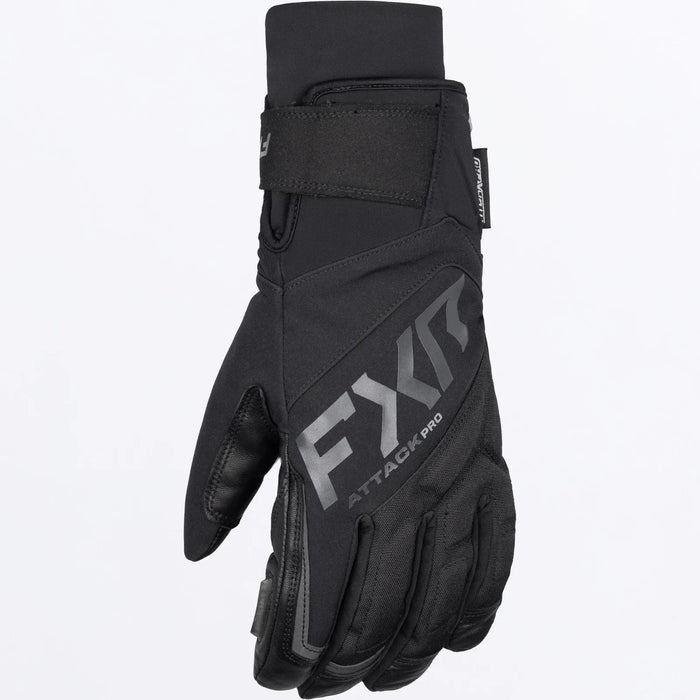 FXR Mens Attack Pro Insulated Glove - Black, front view