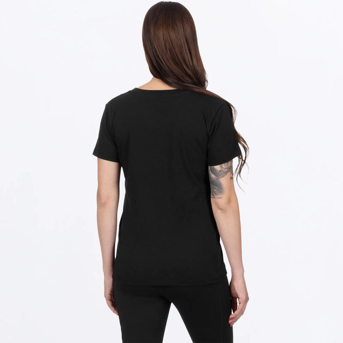 FXR Womens Victory Premium T-Shirt - Black/Razz, view 2