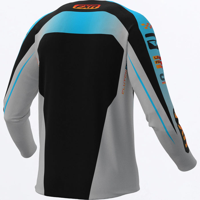 FXR Clutch Pro MX Jersey 2027 - Grey/Sky/Orange, view 2