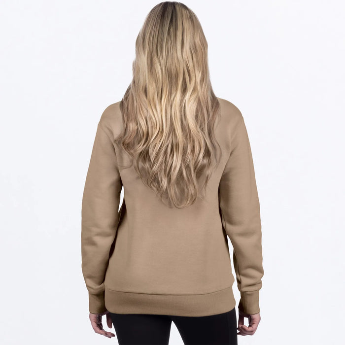 FXR Womens Mitered Cotton Crewneck Sweatshirt - Canvas/D.Cedar, view 3