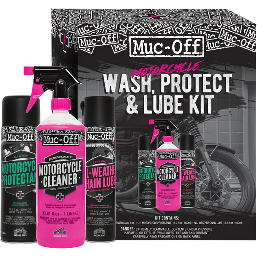 Muc-Off Motorcycle Wash / Protect & Lube Kit - Front