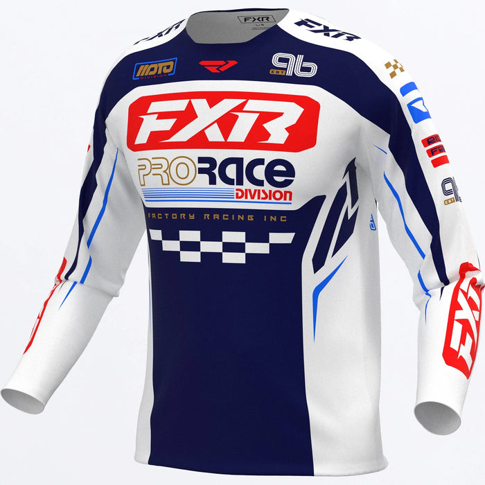 FXR Clutch Pro MX Jersey 2027 - Navy/White/Red, front view